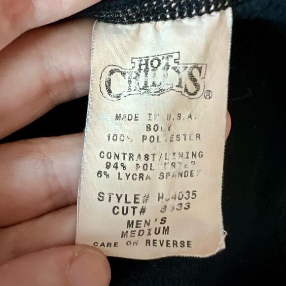 Hot Chillys Black Base Layer Men Medium 1/4 Zip Mock Neck Winter Snow Ski Fleece - Picture 4 of 7